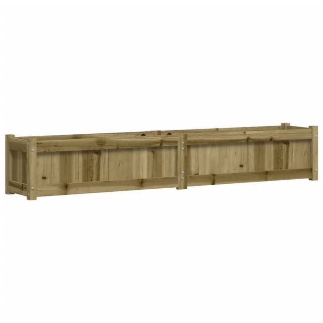 Berkfield Home Garden Planter 180x31x31 cm Impregnated Wood Pine in Brown - Size: 180 x 31 x 31 cm - image 1