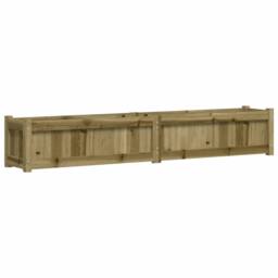 Berkfield Home Garden Planter 180x31x31 cm Impregnated Wood Pine in Brown - Size: 180 x 31 x 31 cm - thumbnail 1