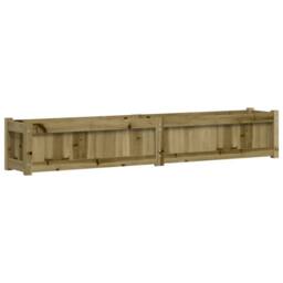 Berkfield Home Garden Planter 180x31x31 cm Impregnated Wood Pine in Brown - Size: 180 x 31 x 31 cm - thumbnail 7