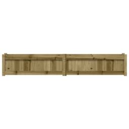Berkfield Home Garden Planter 180x31x31 cm Impregnated Wood Pine in Brown - Size: 180 x 31 x 31 cm - thumbnail 5