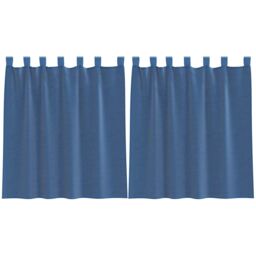Berkfield Home Voile Curtains with Loops 2 pcs Royal Blue 140x140 cm - thumbnail 2
