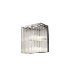 Netlighting Zanthe Wall Lamp 3 Light Polished Chrome Clear Glass in Silver - thumbnail 3