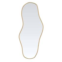Berkfield Home Wall Mirror Gold 70x30 cm - thumbnail 1