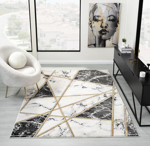 The Linen Consultancy TLC 5 Star Hotel Concept Bianco Rug Black / Cream - Size: 200 cm x 290 cm - image 1