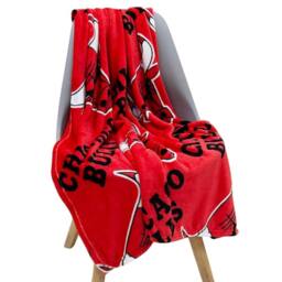 Chicago Bulls NBA Fleece Blanket in Red - Size: Crib - thumbnail 3