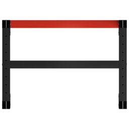 Berkfield Home Work Bench Frame Metal 80x57x79 cm Black & Red - Size: 80 x 57 x 79 cm - thumbnail 5