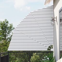 Berkfield Home Balcony Privacy Screen Anthracite & white 210 x 210 cm Fabric in Grey - thumbnail 1