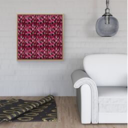 Warren Reed - Designer Modern Pink Animal Print Framed Canvas in Light Brown - Size: w40 inch x h40 inch - thumbnail 2