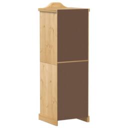 Berkfield Home Wardrobe Corona 55x52x170 cm Solid Wood Pine in Light Brown - Size: 55 x 52 x 170 cm - thumbnail 6