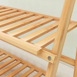 KORVIXA Ladder Shelf Bamboo Storage in Natural - thumbnail 3