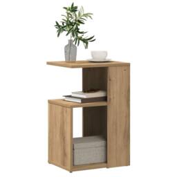 Berkfield Home Side Table Artisan Oak 36x30x56 cm Engineered Wood in Brown - Size: 36 x 30 x 56 cm - thumbnail 3
