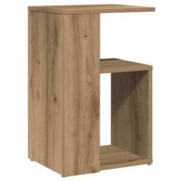 Berkfield Home Side Table Artisan Oak 36x30x56 cm Engineered Wood in Brown - Size: 36 x 30 x 56 cm - thumbnail 6
