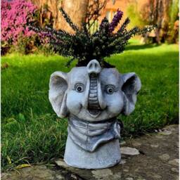 SPETLEK Garden Ornament Plant Pot Planter in Grey - thumbnail 1