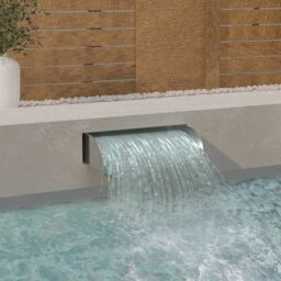 Berkfield Home Waterfall 60x34x14 cm Stainless Steel 304 in Silver - Size: 60 x 34 x 14 cm - thumbnail 1
