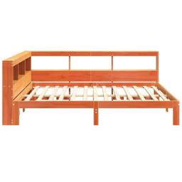 Berkfield Home Decorative Bookcase Bed without Mattress Wax Brown 120x190 cm Sol - thumbnail 8