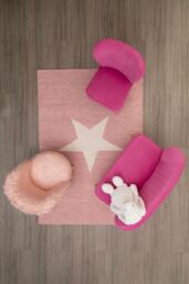 Orsina Velvet Upholstered 2 Seat Kids Sofa, Sturdy 2 Seater Sofa For Kids Bedroom, Versatile Small Two Seater Sofa in Pink - thumbnail 6