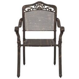 Berkfield Home 3-Piece Garden Bistro Set - Bronze Cast Aluminum - thumbnail 7