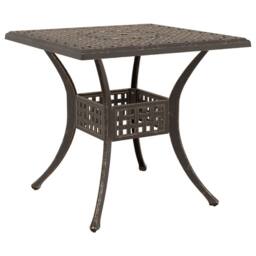 Berkfield Home 3-Piece Garden Bistro Set - Bronze Cast Aluminum - thumbnail 5