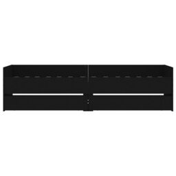 Berkfield Home Bed Frame without Mattress Black 75x190 cm Small Single Small Single - thumbnail 6