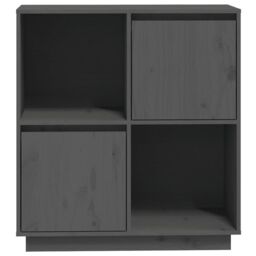 Berkfield Home Sideboard Grey 74x35x80 cm Solid Wood Pine - Size: 74 x 35 x 80 cm - thumbnail 6