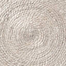 THE RUGS Braided Handwoven Lina Jute Round Rug Reversible Cream Black - Size: 150 cm diameter - thumbnail 5