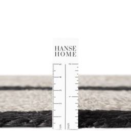 THE RUGS Braided Handwoven Lina Jute Round Rug Reversible Cream Black - Size: 150 cm diameter - thumbnail 8