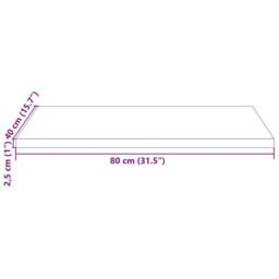 Berkfield Home Table Top 80x40x2.5 cm Solid Wood Pine Rectangular in Light Tan - thumbnail 8