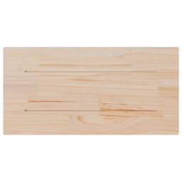 Berkfield Home Table Top 80x40x2.5 cm Solid Wood Pine Rectangular in Light Tan - thumbnail 4