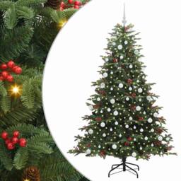Berkfield Home Artificial Christmas Tree with 300 LEDs with Stand Green 180 cm - thumbnail 2