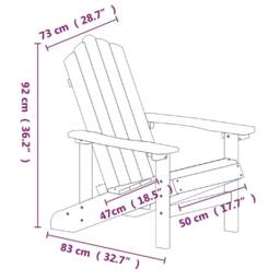 Berkfield Home Garden Adirondack Chairs 2 pcs HDPE White - thumbnail 5