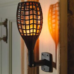 mysmartbuy Solar Powered Flame Effect Garden Torch - Weatherproof Garden LED Wall Mounted or Freestanding Light with Stake & Wall Bracket in Black - thumbnail 3
