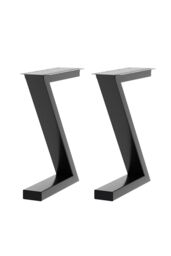 Living and Home 40cm/15.75 inch 2Pcs Black Z-shaped Anti-Slip Metal Table Legs Furniture Replacement Legs for Coffee Table, Bench - thumbnail 1