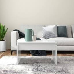 Berkfield Home Coffee Table White 68x50x38 cm Engineered Wood - Size: 68 x 50 x 38 cm - thumbnail 3