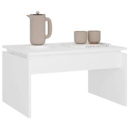 Berkfield Home Coffee Table White 68x50x38 cm Engineered Wood - Size: 68 x 50 x 38 cm - thumbnail 4