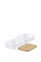 SmartStore d Basket 10' with bamboo lids x2 in White