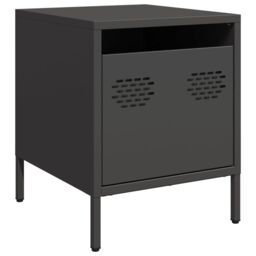 Berkfield Home Bedside Cabinets¬†2 pcs Black 35x39x43.5 cm Steel - thumbnail 6