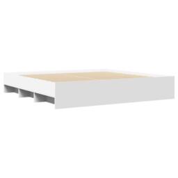 Berkfield Home Durable Bed Frame without Mattress White 200x200 cm Engineered Wood - thumbnail 7