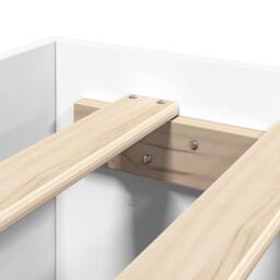Berkfield Home Durable Bed Frame without Mattress White 200x200 cm Engineered Wood - thumbnail 8