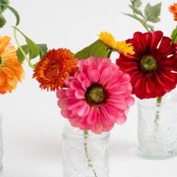 Scottish Everlastings Ltd Set of 3 Multi Floral Mini Posies + 3 Glass Vases - thumbnail 2