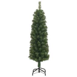 Berkfield Home Slim Artificial Christmas Tree with Stand Green 120 cm PVC - thumbnail 3
