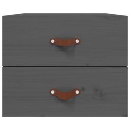 Berkfield Home Wall-mounted Bedside Cabinet Grey 50x36x40 cm - Size: 50 x 36 x 40 cm - thumbnail 6