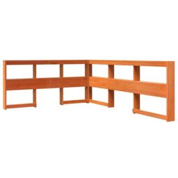 Berkfield Home Bookcase Bed without Mattress Wax Brown 140x200 cm Solid Wood Pine - thumbnail 6