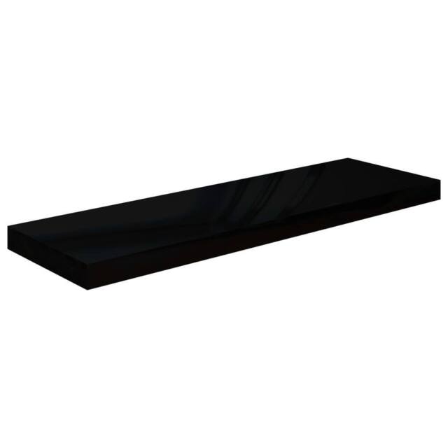 Berkfield Home Durable Floating Wall Shelves 2 pcs High Gloss Black 80x23.5x3.8 - image 1
