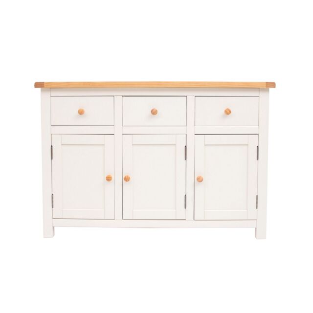 Cabinet Bits Maggiori Off-White 3 Drawer 3 Door Sideboard Wood Knob - image 1