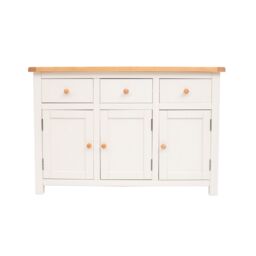 Cabinet Bits Maggiori Off-White 3 Drawer 3 Door Sideboard Wood Knob - thumbnail 1