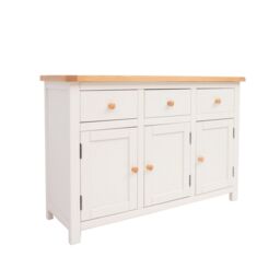 Cabinet Bits Maggiori Off-White 3 Drawer 3 Door Sideboard Wood Knob - thumbnail 3