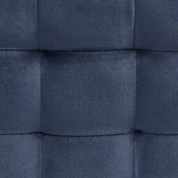 Wyld and Coco Dark Blue Velvet Tufted Ottoman With Storage Bench - thumbnail 9