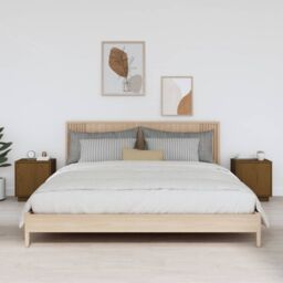 Berkfield Home Bedside Cabinets 2 pcs Honey Brown 40x34x45 cm Solid Wood Pine - Size: 40 x 34 x 45 cm