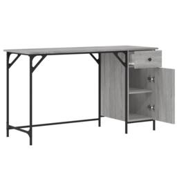 Berkfield Home Computer Desk Grey Sonoma 131x48x75 cm Engineered Wood - Size: 131 x 48 x 75 cm - thumbnail 8