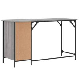 Berkfield Home Computer Desk Grey Sonoma 131x48x75 cm Engineered Wood - Size: 131 x 48 x 75 cm - thumbnail 7